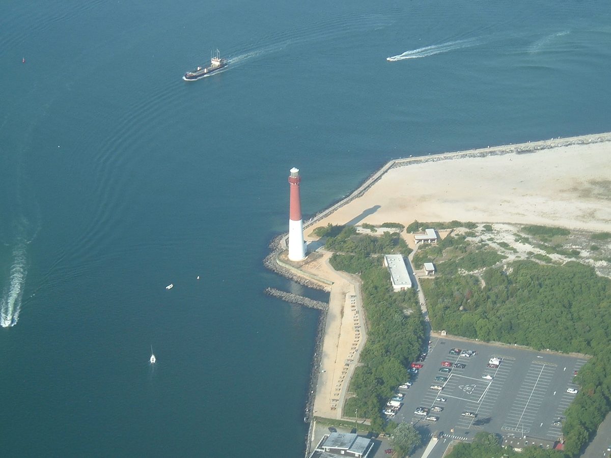 Barnegat Lighthouse at the north end of Long Beach Island, Ocean County, New Jersey